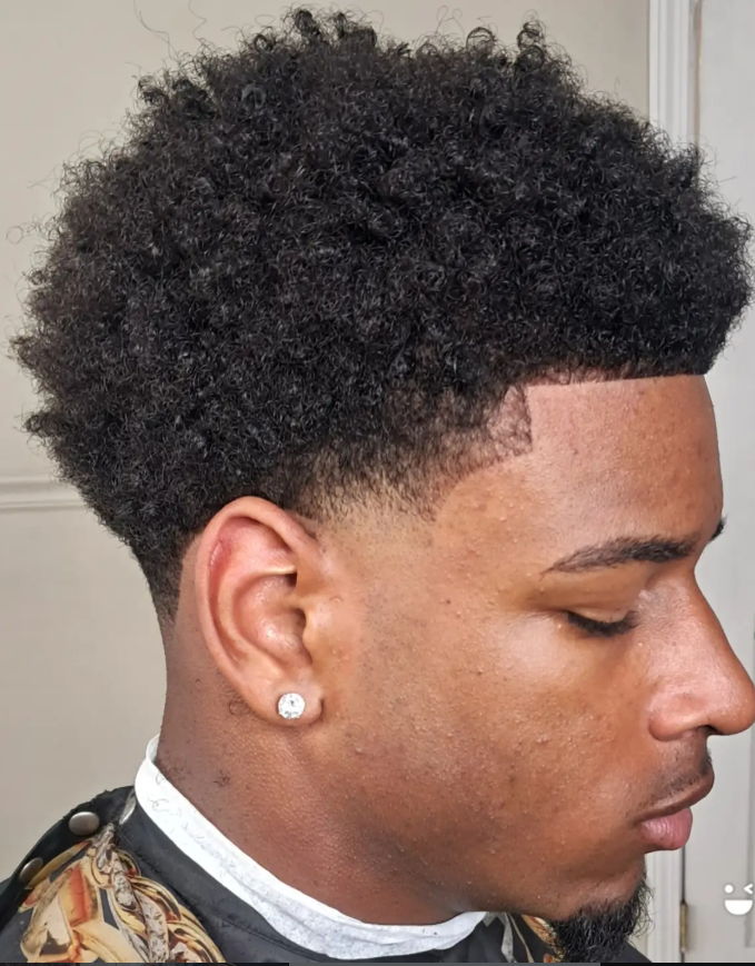 Fade with afro