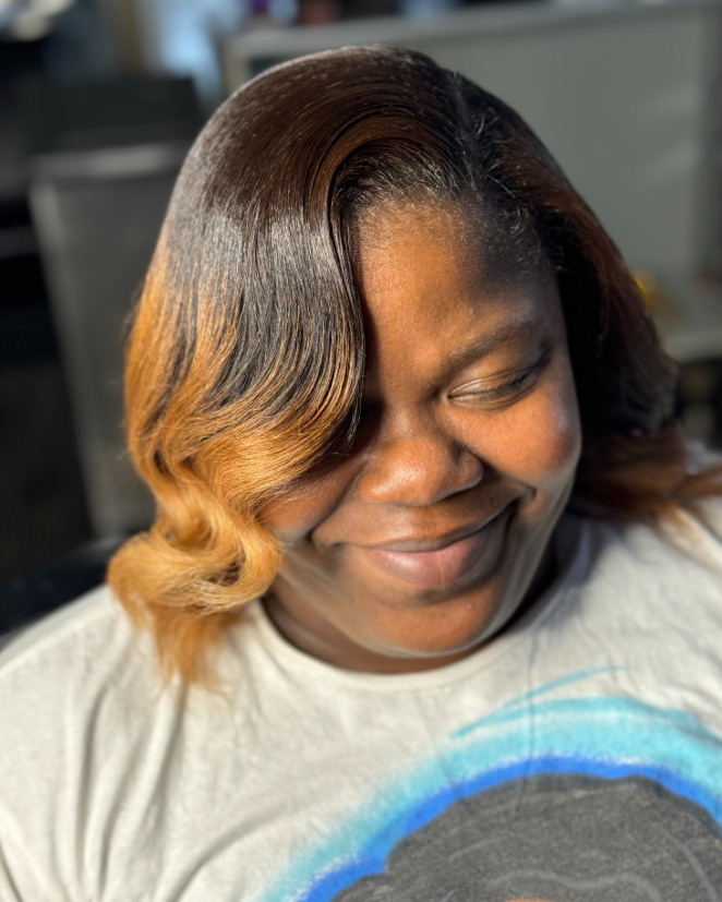 Silk Press Ombre